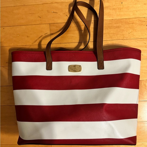 Michael Kors Jet Set Travel Stripe Medium Tote Bag - Picture 1 of 7